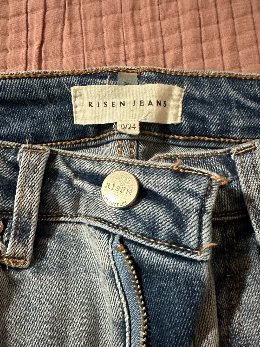 Risen Jeans High-Rise Light Blue Denim Jeans